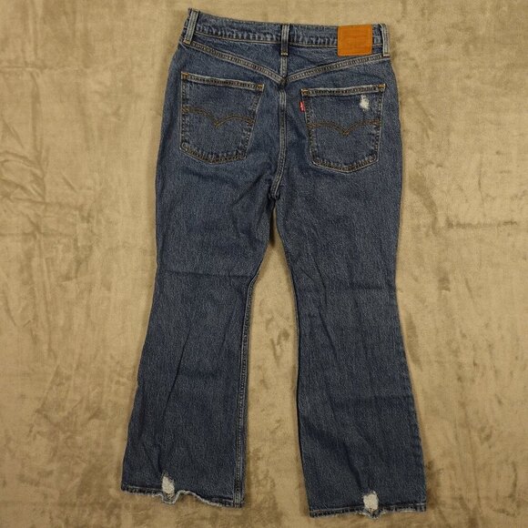 Levi's jeans 70's high flare women's 31 stonewash blue big E red tab premium - Picture 10 of 15
